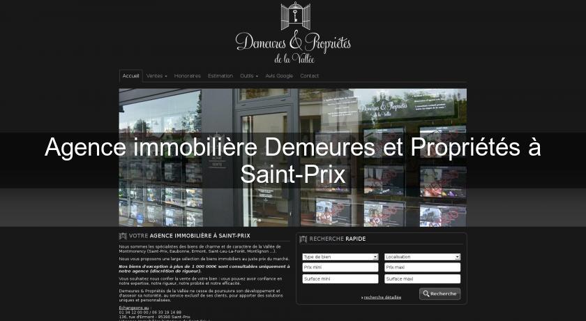 Agence immobilière Demeures et Propriétés à Saint-Prix Agence immobilière Demeures et Propriétés à Saint-Prix