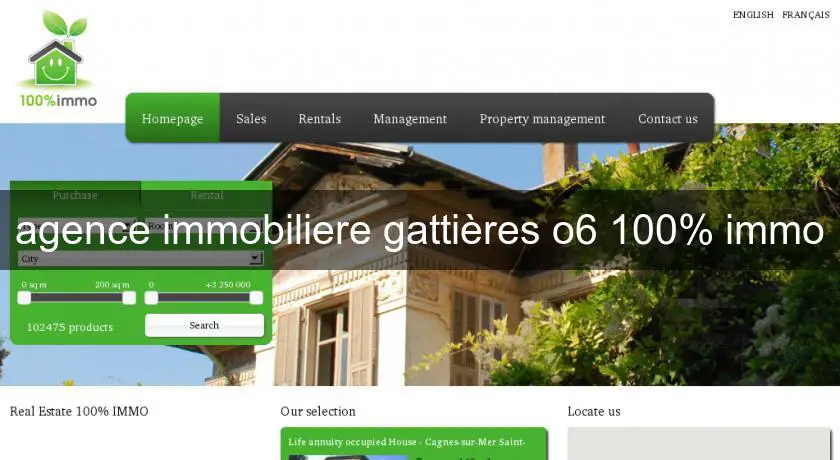 agence immobiliere gattières o6 100% immo
