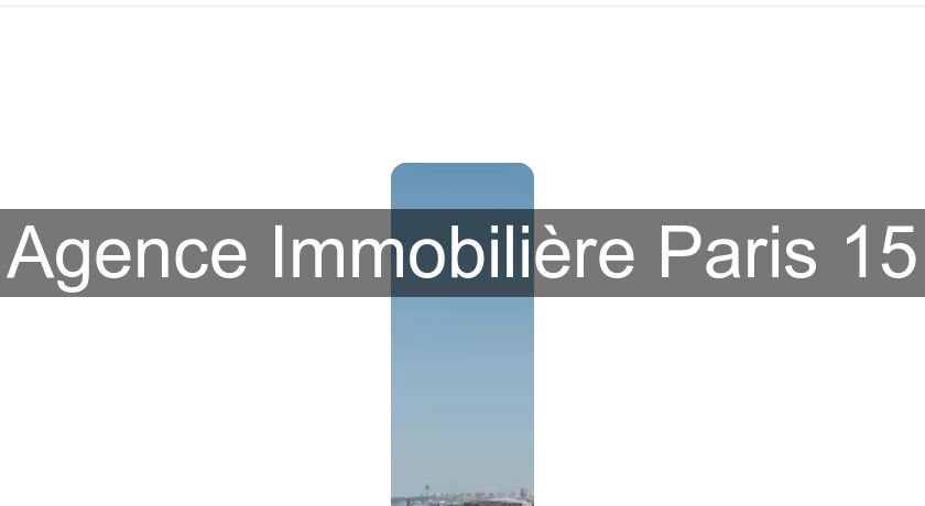 Agence Immobilière Paris 15