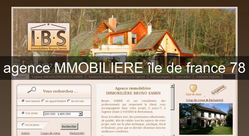 agence MMOBILIERE île de france 78