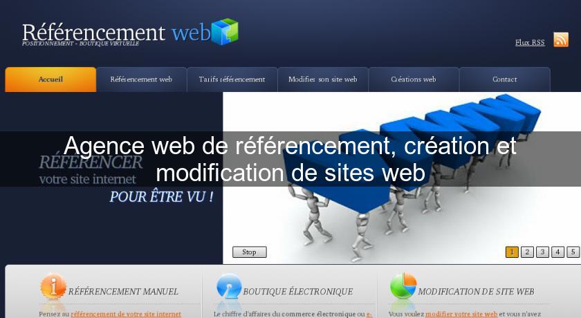 Agence web de référencement, création et modification de sites web Agence web de référencement, création et modification de sites web