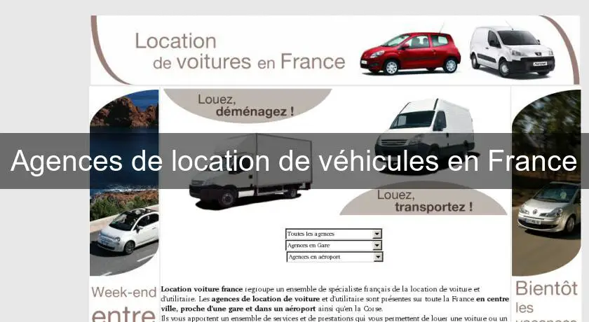 Agences de location de véhicules en France
