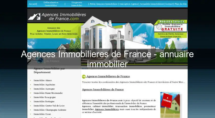 Agences Immobilieres de France - annuaire immobilier