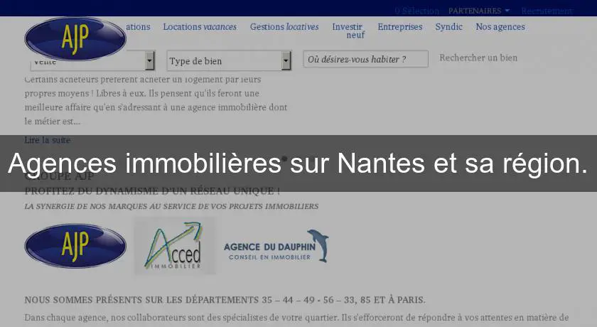 Agences immobilières sur Nantes et sa région.