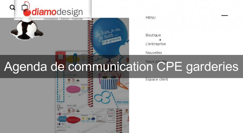 Agenda de communication CPE garderies Agenda de communication CPE garderies