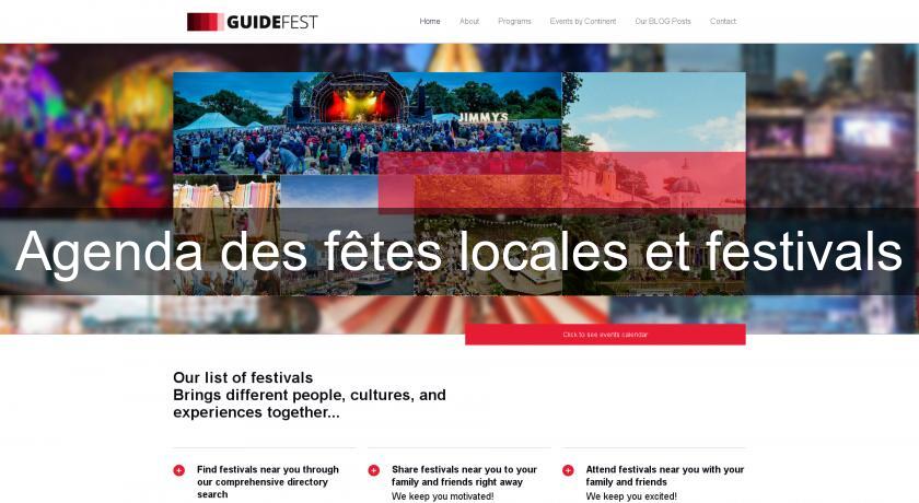 Agenda des fêtes locales et festivals Agenda des fêtes locales et festivals