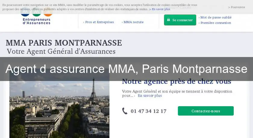 Agent d'assurance MMA, Paris Montparnasse