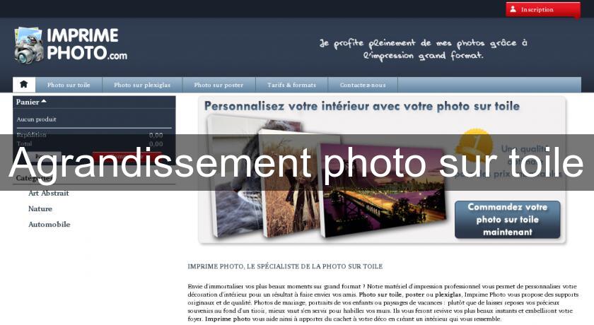 Agrandissement photo sur toile