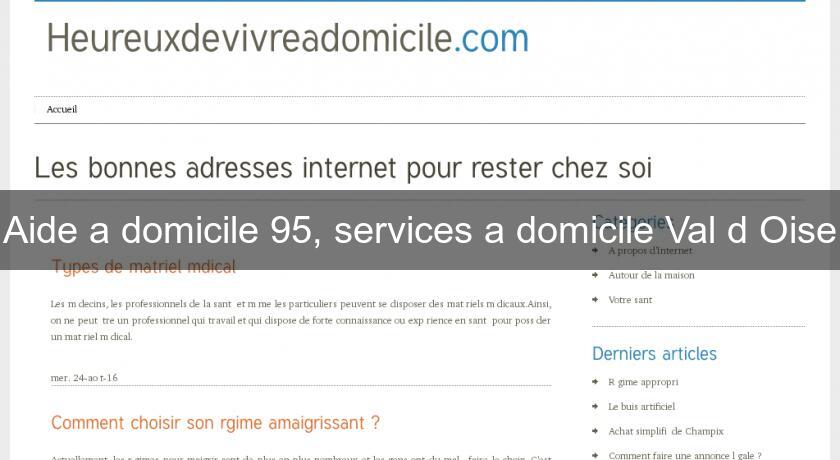 Aide a domicile 95, services a domicile Val d'Oise