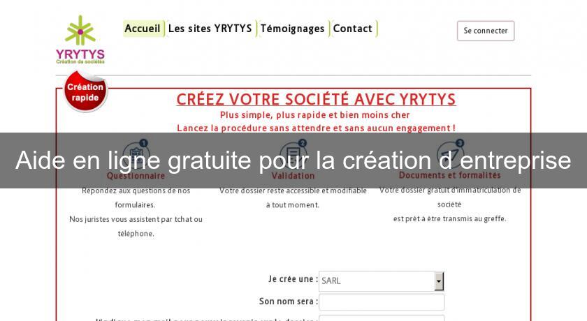 Aide en ligne gratuite pour la création d'entreprise Aide en ligne gratuite pour la création d'entreprise