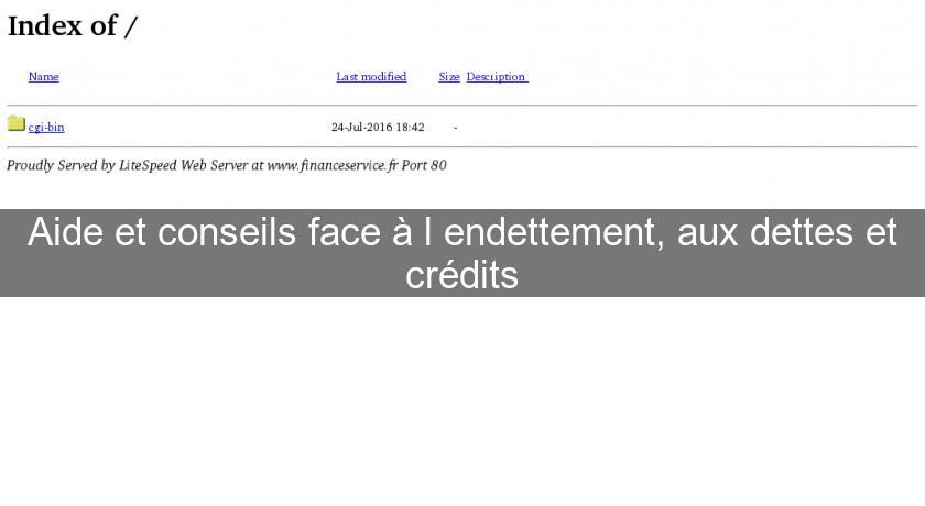 Aide et conseils face à l'endettement, aux dettes et crédits Aide et conseils face à l'endettement, aux dettes et crédits