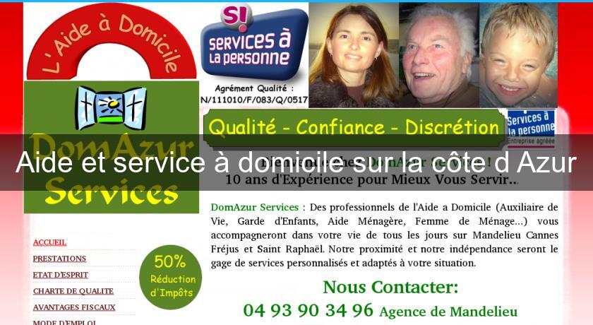 Aide et service à domicile sur la côte d'Azur Aide et service à domicile sur la côte d'Azur