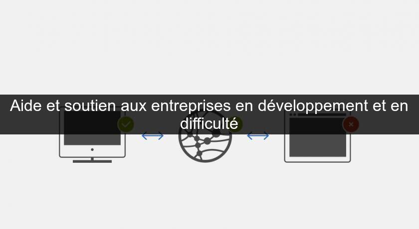 Aide et soutien aux entreprises en développement et en difficulté Aide et soutien aux entreprises en développement et en difficulté