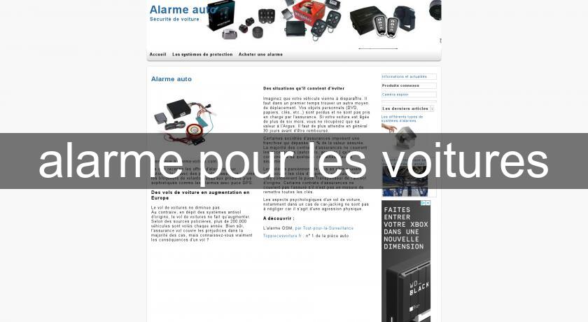 alarme pour les voitures alarme pour les voitures