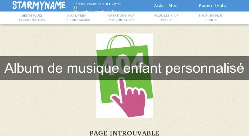Album de musique enfant personnalisé Album de musique enfant personnalisé