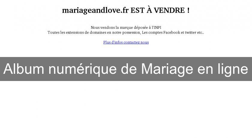 Album numérique de Mariage en ligne