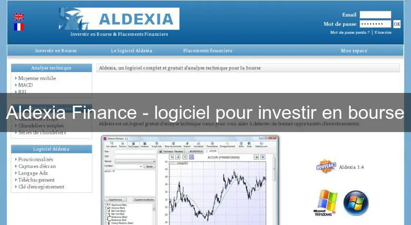 Aldexia Finance - logiciel pour investir en bourse