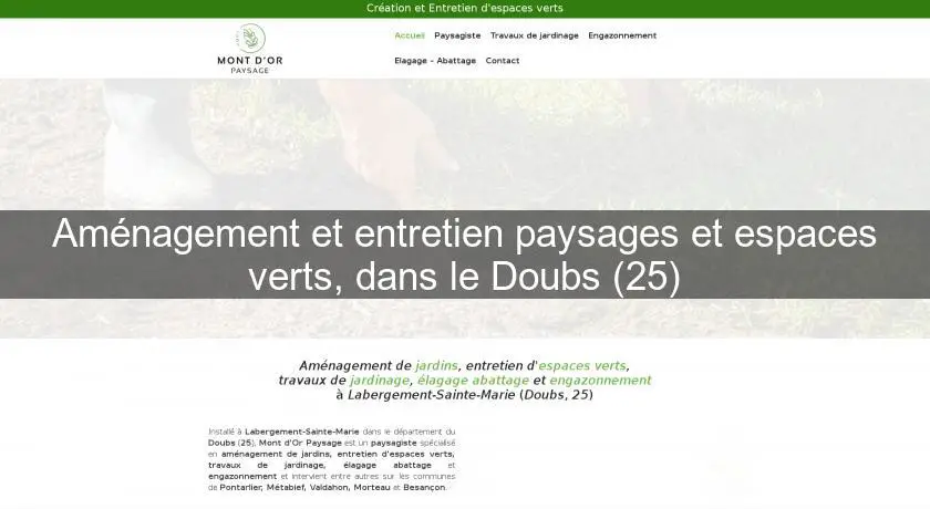 Aménagement et entretien paysages et espaces verts, dans le Doubs (25)