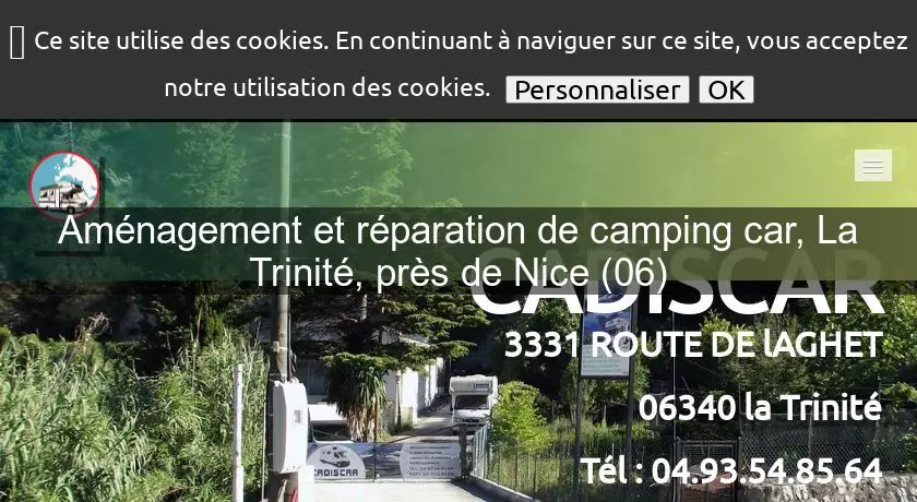 Aménagement et réparation de camping car, La Trinité, près de Nice (06)