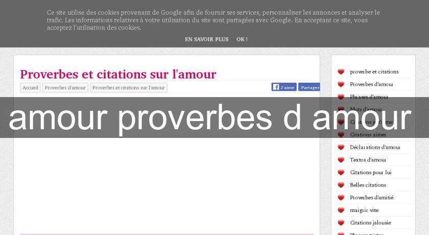 amour proverbes d'amour amour proverbes d'amour