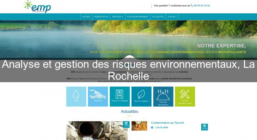 Analyse et gestion des risques environnementaux, La Rochelle Analyse et gestion des risques environnementaux, La Rochelle