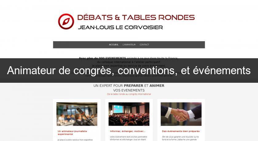 Animateur de congrès, conventions, et événements