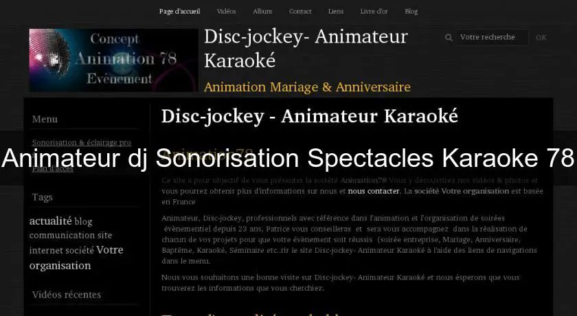 Animateur dj Sonorisation Spectacles Karaoke 78