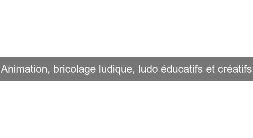 Animation, bricolage ludique, ludo éducatifs et créatifs Animation, bricolage ludique, ludo éducatifs et créatifs
