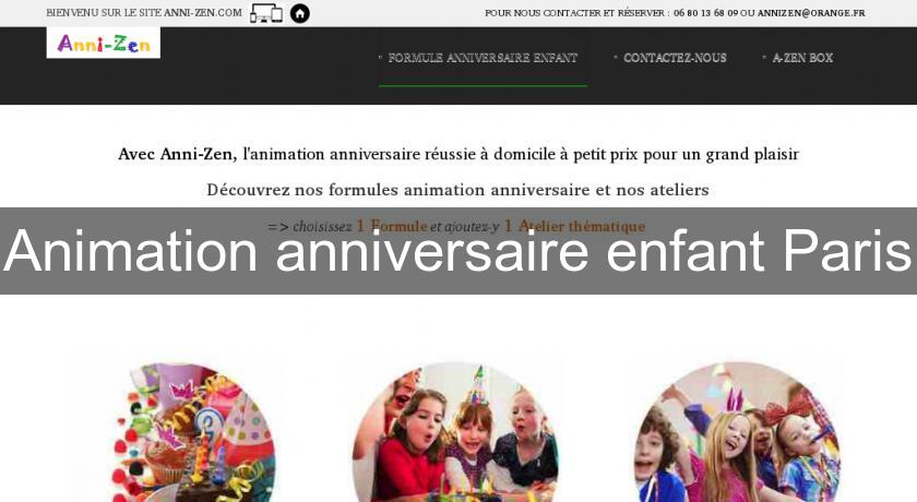Animation anniversaire enfant Paris