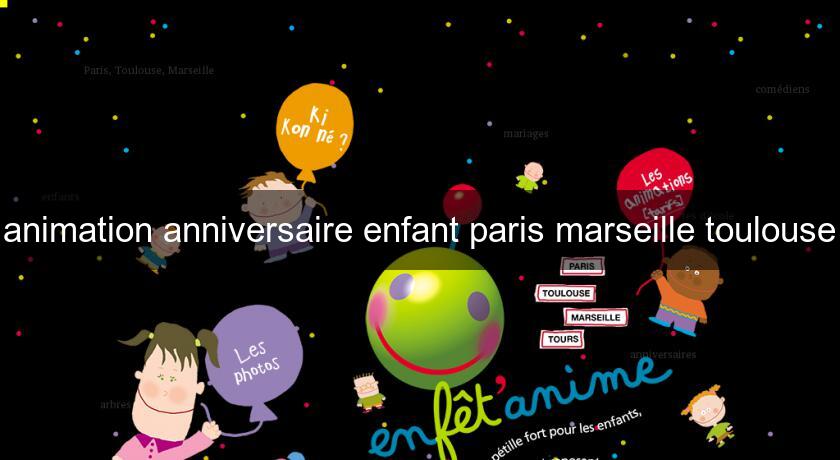 animation anniversaire enfant paris marseille toulouse