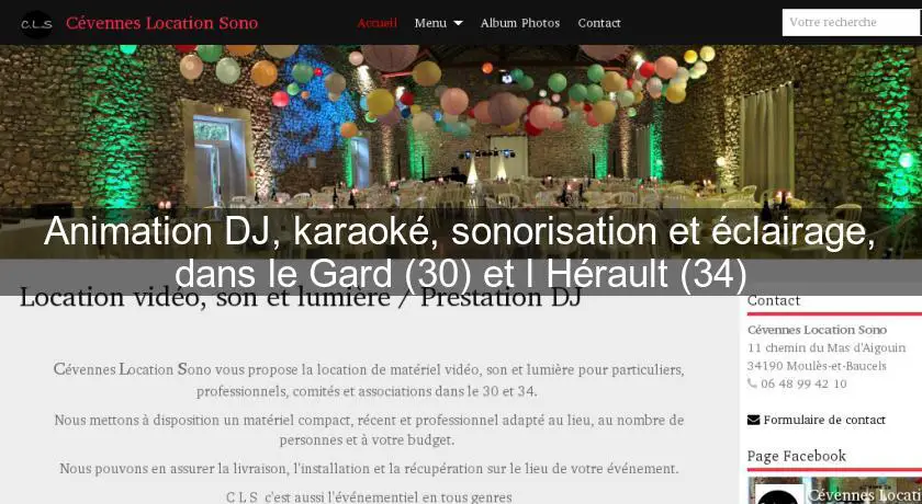Animation DJ, karaoké, sonorisation et éclairage, dans le Gard (30) et l'Hérault (34)