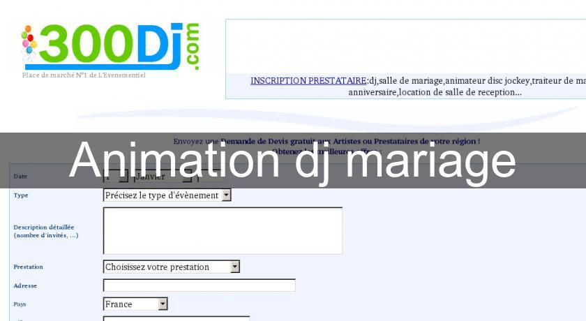 Animation dj mariage Animation dj mariage