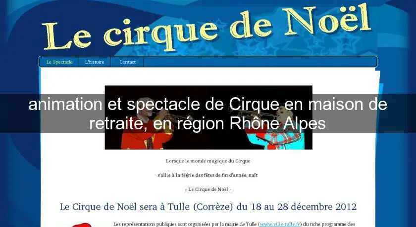 animation et spectacle de Cirque en maison de retraite, en région Rhône Alpes