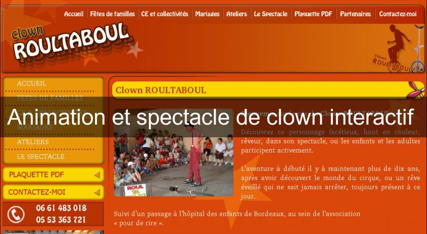 Animation et spectacle de clown interactif 