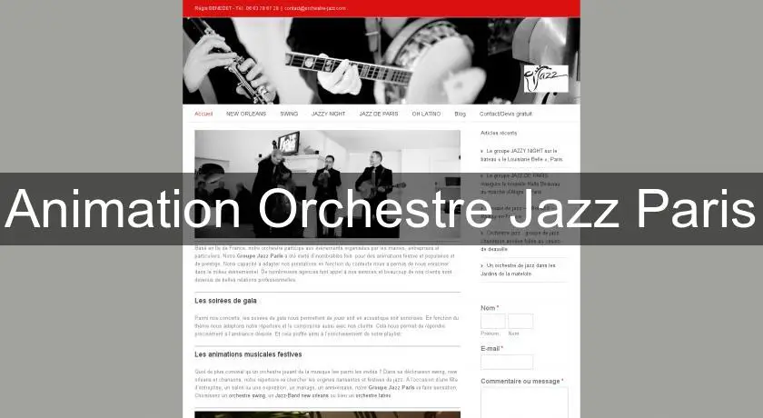 Animation Orchestre Jazz Paris