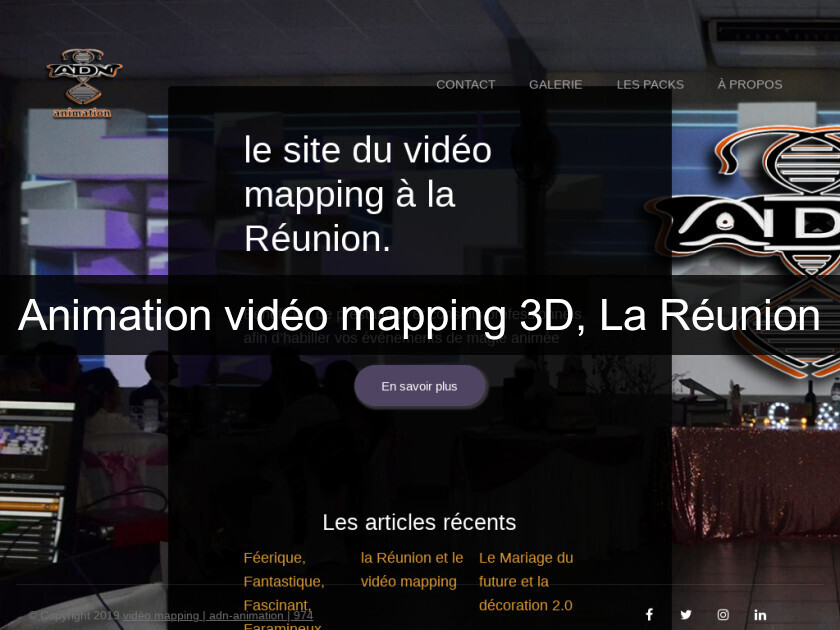 Animation vidéo mapping 3D, La Réunion Animation vidéo mapping 3D, La Réunion