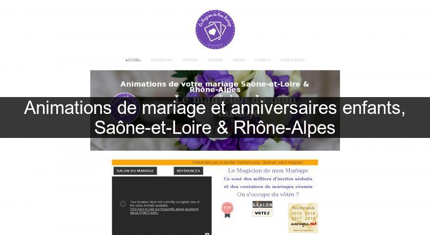 Animations de mariage et anniversaires enfants, Saône-et-Loire & Rhône-Alpes