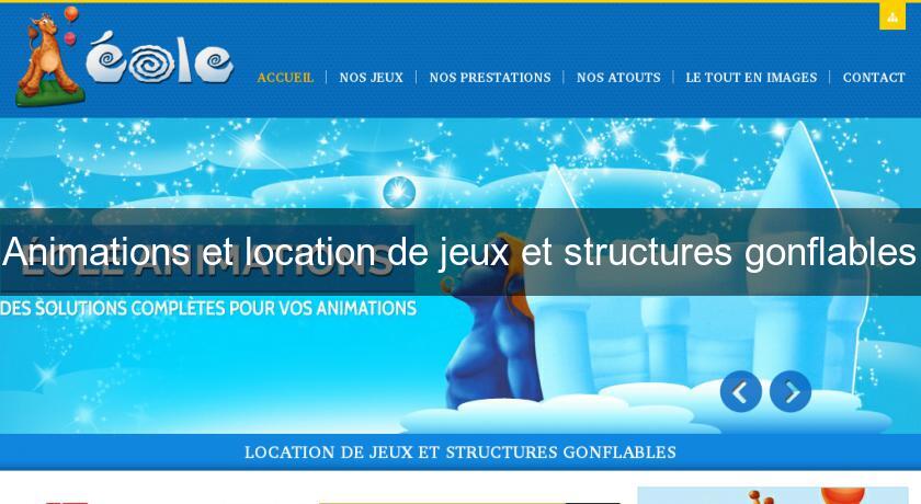 Animations et location de jeux et structures gonflables