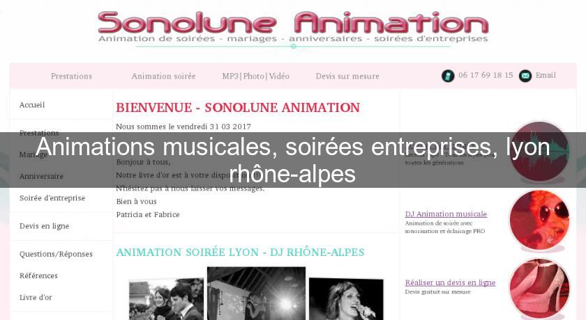 Animations musicales, soirées entreprises, lyon rhône-alpes