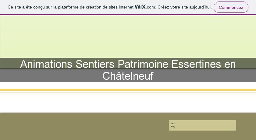 Animations Sentiers Patrimoine Essertines en Châtelneuf