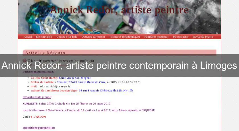 Annick Redor, artiste peintre contemporain à Limoges
