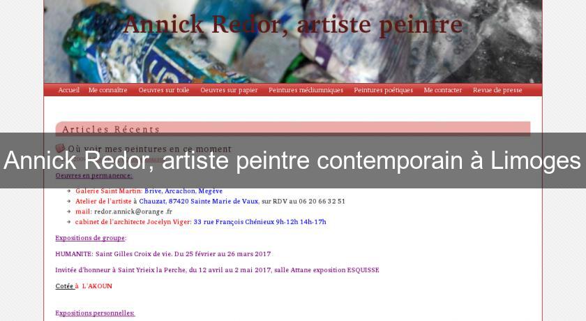 Annick Redor, artiste peintre contemporain à Limoges Annick Redor, artiste peintre contemporain à Limoges