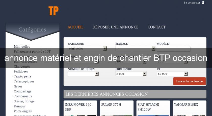 annonce matériel et engin de chantier BTP occasion