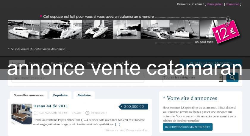 annonce vente catamaran