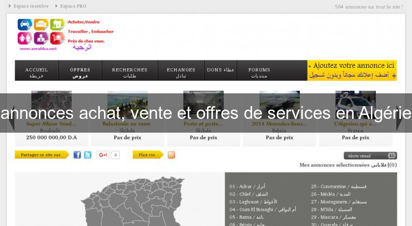 annonces achat, vente et offres de services en Algérie