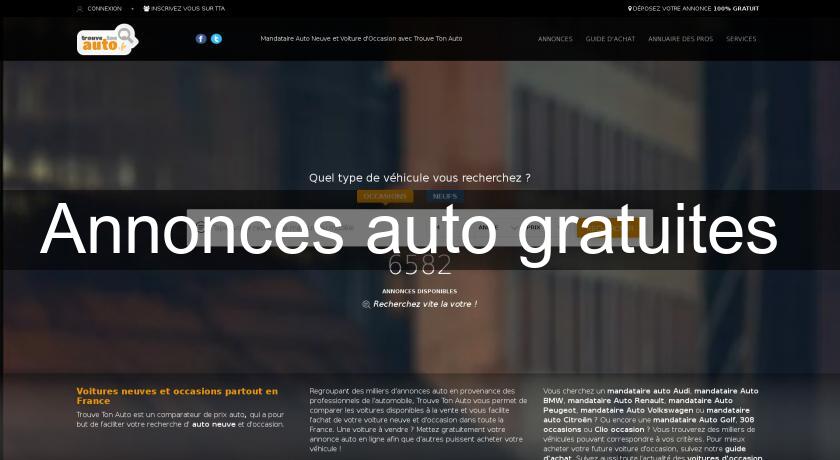 Annonces auto gratuites Annonces auto gratuites