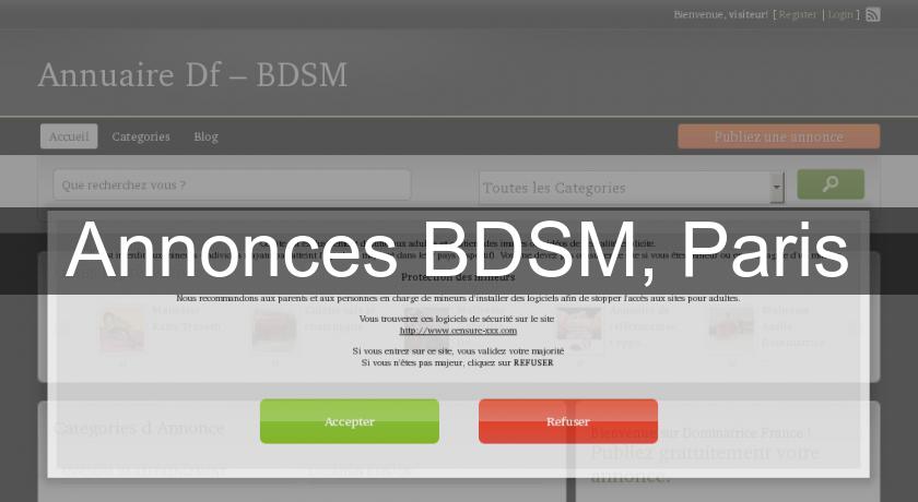 Annonces BDSM, Paris Annonces BDSM, Paris