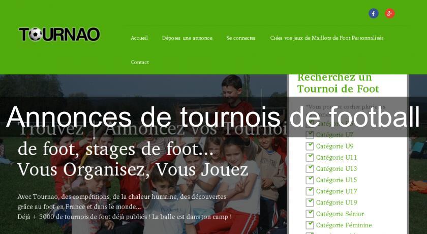 Annonces de tournois de football