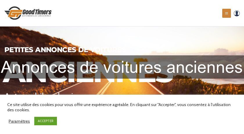 Annonces de voitures anciennes Annonces de voitures anciennes