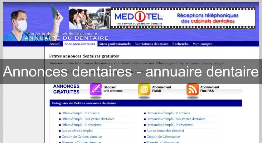 Annonces dentaires - annuaire dentaire